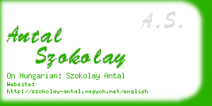 antal szokolay business card